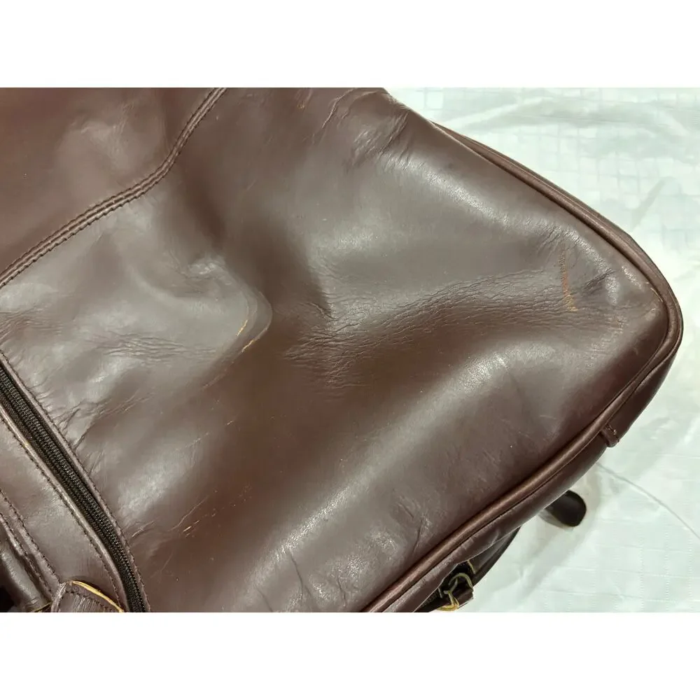 18” Genuine Leather Laptop Briefcase Business Travel Bag